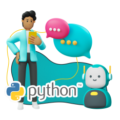 Умный чат-бот на Python - КИБЕРшкола программирования для детей, компьютерные курсы для школьников, начинающих и подростков - KIBERone г. Куркино