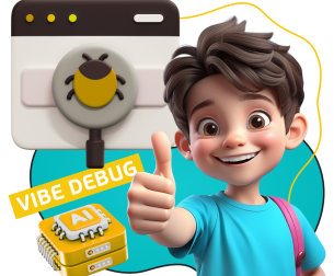 Тестирование & Vibe Debug. Охотники за багами - КИБЕРшкола программирования для детей, компьютерные курсы для школьников, начинающих и подростков - KIBERone г. Куркино